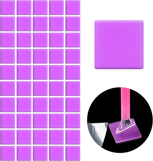 FEBSNOW Painting Glue Clay DIY Diamond Embroidery Wax Tool Set (Purple 60 pcs)