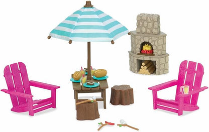 Li’l Woodzeez – Toy Patio – Doll Furniture – Playhouse Accessories – Playset for Kids – 3 Years + – Outdoor Patio Set