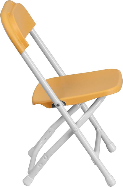 Flash Furniture Kids Yellow Plastic Folding Chair