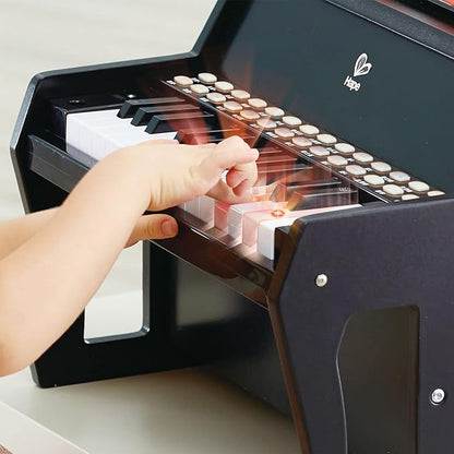 Hape Learn with Lights Black Piano with Stool