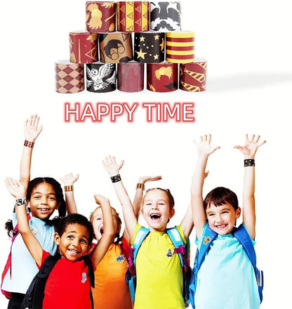 48Pcs Kids Slap Bracelets,Slap Wristbands Snap Bracelets Wizards and Magic Style Theme,for kids Party Favors Classroom Prizes Birthday Gifts