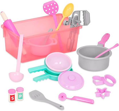Battat- Play Circle- Cooking & Baking Kit – Kitchen Toys – Chef Tools -Pretend Play – 3 years + (21 Pcs)