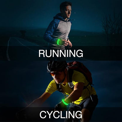 8 PCS LED Glow Bracelets, Light Up Wristbands - Halloween Glow in The Dark Party Bracelets Favors Supplies for Christmas, Concerts, Festivals, Game Prizes, Sports, Rave Accessories（Green）