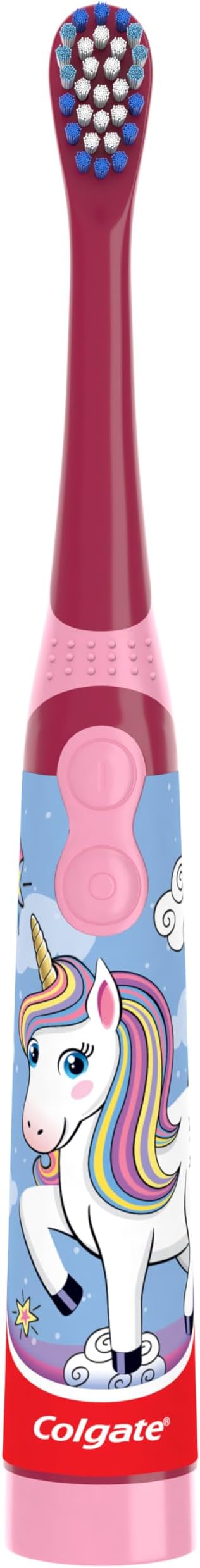 Colgate Kids Battery Powered Toothbrush, Unicorn, Extra Soft Toothbrush, Ages 3 and Up, 1 Pack