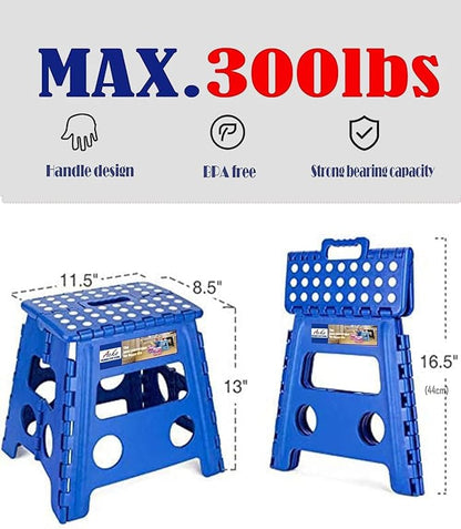 ACKO Folding Step Stool -13 inch Height Premium Heavy Duty Foldable Stool for Kids and Adults, Kitchen Garden Bathroom Stepping Stool 10Pack