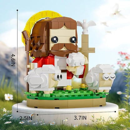 Jesus Christ Building Blocks Set, 277-Piece Shepherd Jesus Toy for Kids, Educational Christian Faith Toy for Children Age 6+, Ideal for Christmas and Birthdays