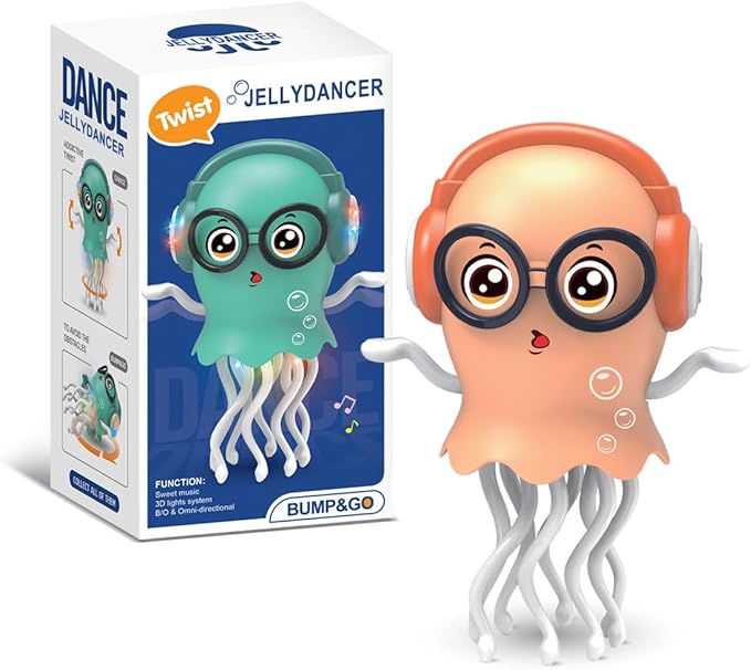Baby Musical Toys Dancing Jellydancer, Baby Toys 6-12 Months Jellydancer, Fidget Gifts Magic Dancing Music Crawling Toys for 3 4 5 6 7 8 Year Old Boy Girl Kids Birthday Gifts, Easter Presents