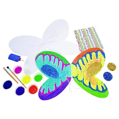Colorations Decorate Your Own Wings Set of 12 for Kids Arts and Crafts Activity (FLYAWAY)