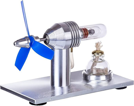 3-Blade Stirling Engine Model for Airplane, Aircraft Propeller Blades Sterling Engine Science Physical Experiment Educational Engine for Adult