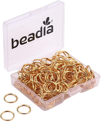 Open Jump Rings Gold 0.9x10mm 200pcs for DIY Jewelry Making Supplies