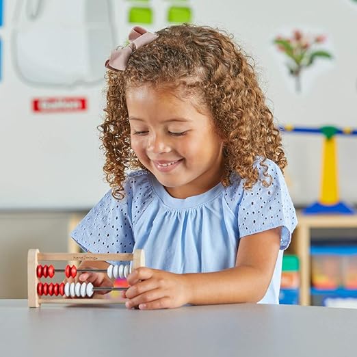 hand2mind Mini 20 Bead Wooden Rekenrek Class Set, Abacus for Kids Math, Math Manipulatives Kindergarten, Counting Rack for Kids, Counters for Kids Math, Kids Educational Toys (Set of 25)