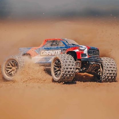 ARRMA RC Truck 1/18 Granite GROM MEGA 380 Brushed 4X4 Monster Truck RTR with Battery & Charger, Blue, ARA2102T1