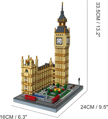 Big Ben Tower London Building Blocks Set (3999Pcs) Famous World Architecture Model Educational Toys Micro Bricks for Kids Adults