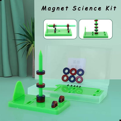 Magnet Science Kit, Magnetic Experiments Games Physical Mechanics Teaching Tools Equipment Compass Aids DIY Magnets Set Stones Mutual Attraction Decompression Toy Free Combination Office Stress Toy