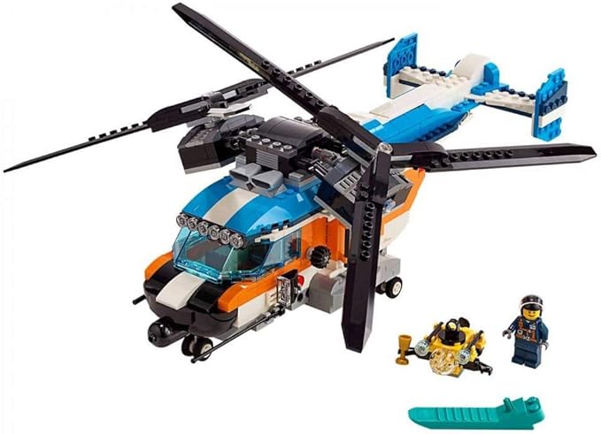 LEGO Creator 3in1 Twin Rotor Helicopter 31096 Building Kit (569 Pieces)