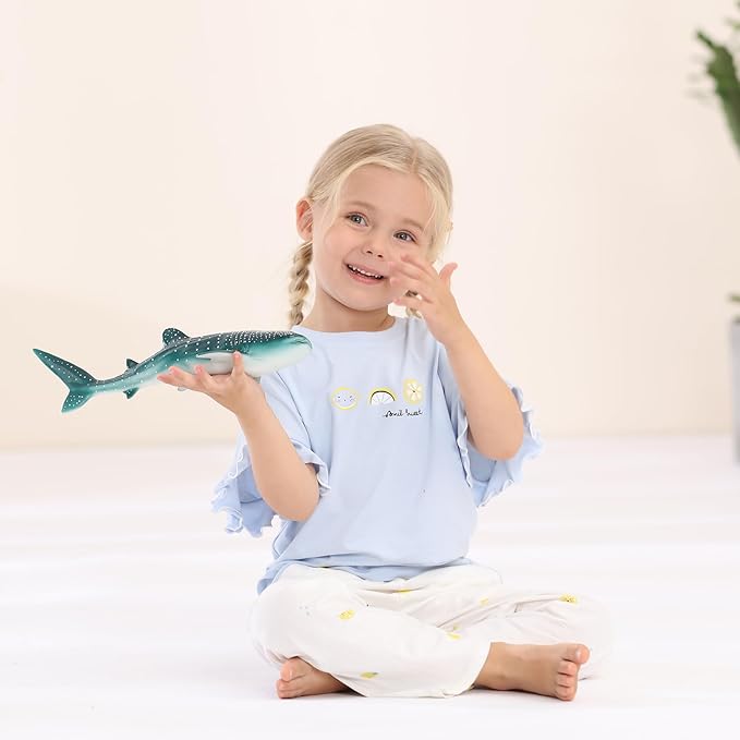 Gemini&Genius Whale Shark Hammerhead Shark Toys for Kids, Sea Animal Action Figures Ocean Model Toy Set for Kids Play or Display, Gift, Educational, Role Play, Swim, Bath and Collection for Toddlers