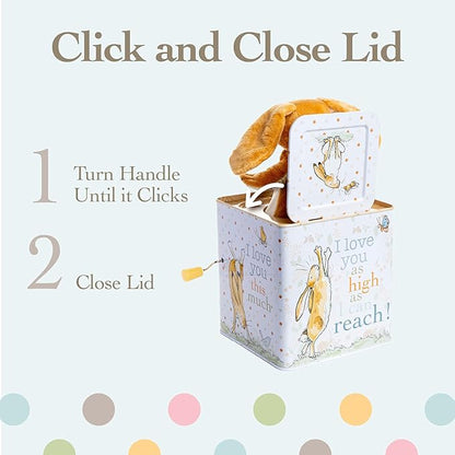 KIDS PREFERRED Guess How Much I Love You - Nutbrown Hare Jack-in-The-Box - Musical Toy for Babies