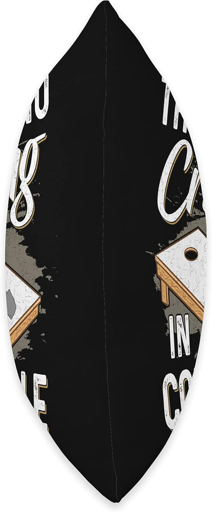 Cornhole Gifts for Men, Women & Kids Funny Board Bean Bags Cornhole Player Throw Pillow, 16x16, Multicolor