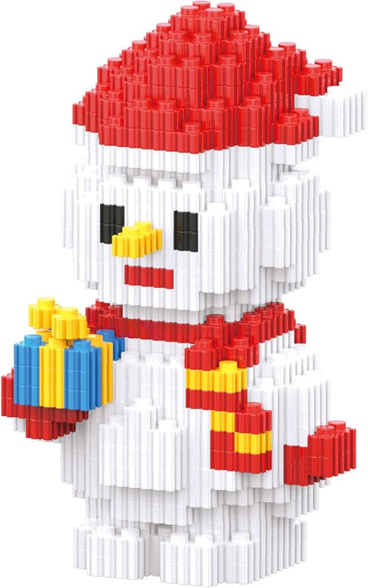 Christmas Building Blocks Snowman Compatible for Lego Christmas Micro Blocks Stacking New Toys Holiday Present Box New Year Birthday Gifts for Kids 6-12 Years Old (Snowman)