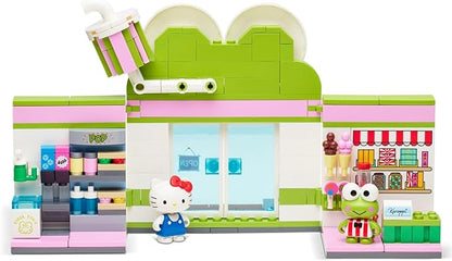 BLDR Hello Kitty and Friends Keroppi Mart Building Set with Hello Kitty and Keroppi Minifigures - Gift for Kids, Girls, Sanrio, and Kawaii Fans Ages 8+, 0103