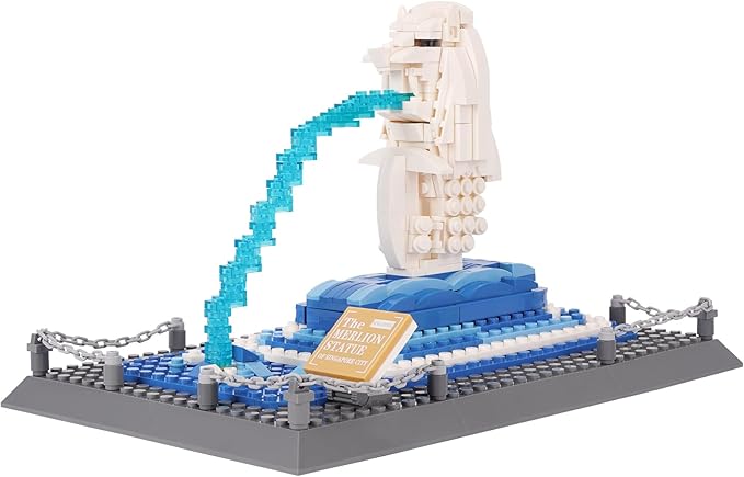Oichy Merlion Building Blocks Set, 503 PCS Creative Toy Building Sets, World Famous Architecture Model Kits for Adults and Kids