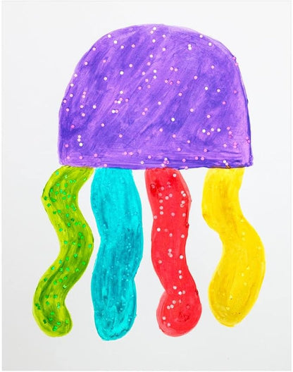 Colorations Washable Kids Primary Paint, Set of 5 Confetti Paints, Sensory Experience, Finger Paint