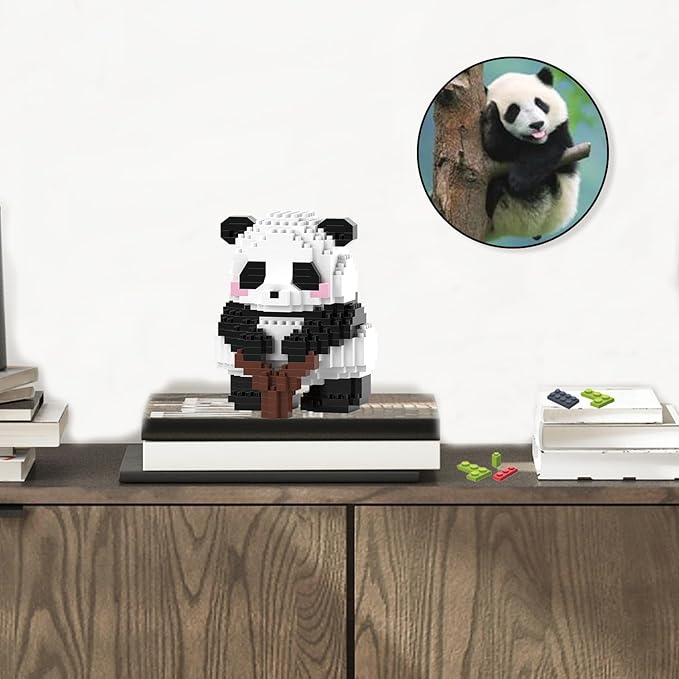 Mini Building Blocks- Standing Panda, Party Favors- Micro Blocks Panda Toy for Kids 6 7 8 9 10+, Mini Blocks Building Sets for Adults, Easter/Birthday for Boys and Girls(509PCS)