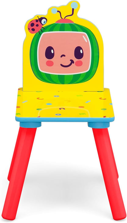 Delta Children - CoComelon 4-Piece Toddler Room-in-a-Box Set – Includes Sleep and Play Toddler Bed, Table, 1 Chair and Toy Box, Green