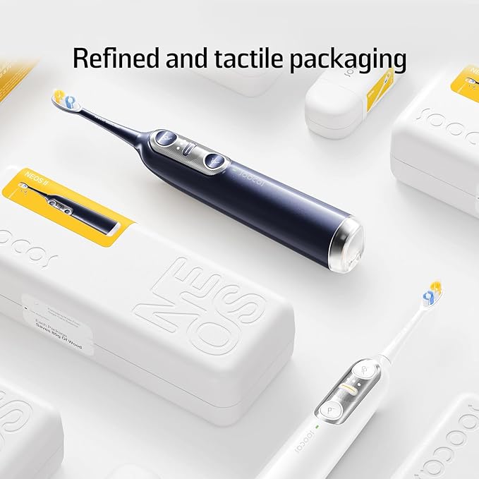 Soocas NEOS II - Sonic Electric Toothbrush and Water Flosser, Cordless Oral Irrigator, Electric Toothbrush for Adults, Portable Water Flosser, Superior Plaque Removal, Pearl White