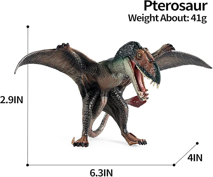 Pterodactyl Dinosaur Action Figures Realistic Flying Toy | Movable Mouth | Pteranodon Dino Toys | Pterosaur Model Toys | Cake Toppers Dinosaur Toys for Boys and Girls