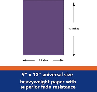 Tru-Ray® Construction Paper, 50% Recycled, 9" x 12", Purple, Pack Of 50
