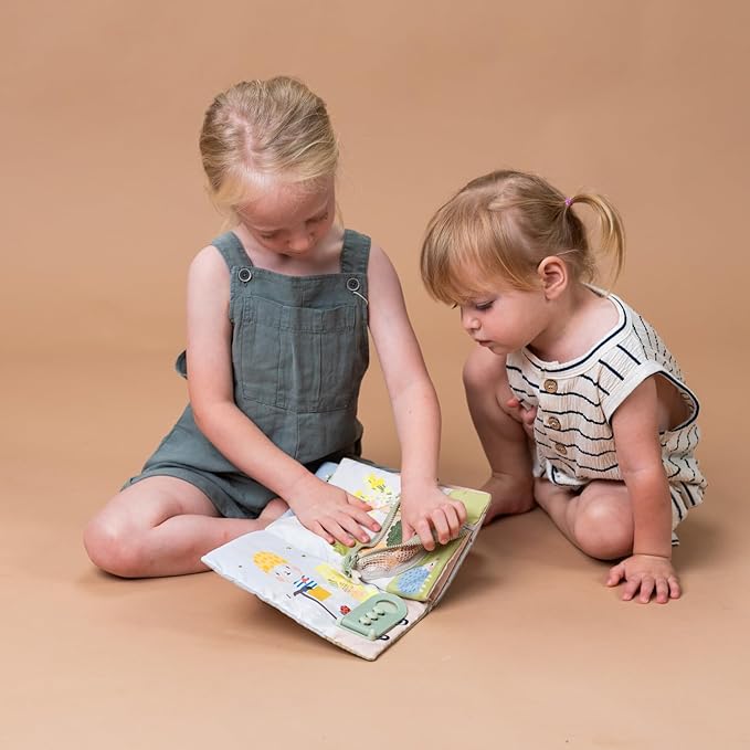 Taf Toys Busy Book for Toddlers 1-3 - Montessori Activity Book with 12 Sensory Learning Activities - Develops Fine Motor Skills and Early Numeracy Through Play
