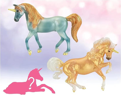 Breyer Horses Stablemates Mystery Unicorn Foal Surprise | Open and Find The Surprise Foal | 3 Unicorn Set | Horse Toy | Horse Figurines | 3.75" x 2.5" | 1:32 Scale | Model #6121