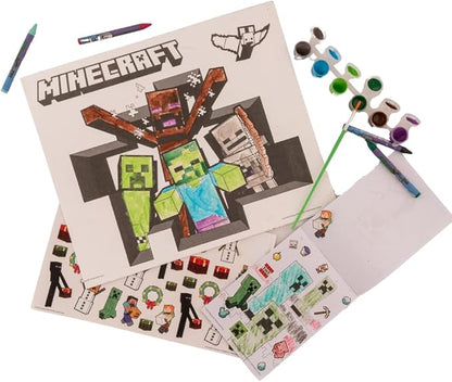 Innovative Designs Minecraft Creative Coloring Canvas Painting and Activity Set for Kids, 1000+ pcs