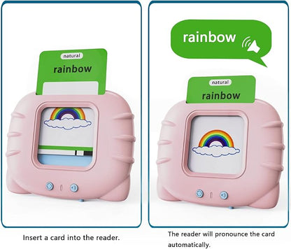 Lapare Audible Educational Toy with Music for Toddlers Age 1 2 3 4 5, 252 Sight Words Flash Cards Kindergarten Toy for Girls to Learn Alphabet Number Color Shapes and More