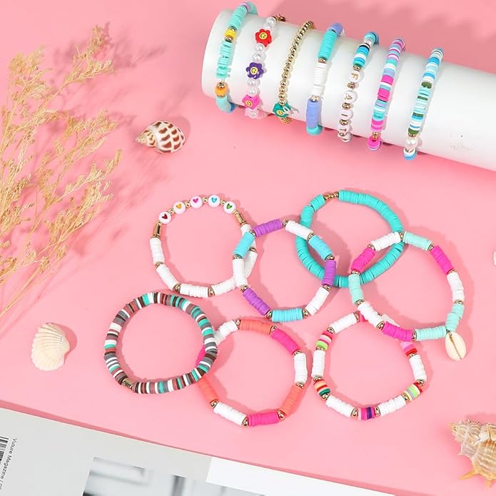 Preppy Friendship Bracelets for Girls Jewelry: Stackable Surfer Bracelets for Women Teen Girls Stuff