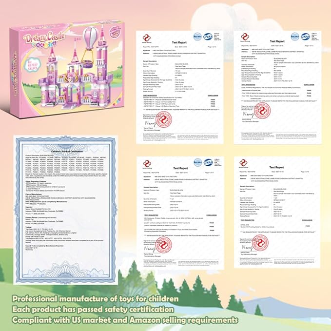 Princess Castle Girls Building Blocks Toys 541 Pieces Multi Shaped Castle Hot Air Balloon Toys for Girls Construction Bricks Christmas Birthday Gift for Kids Age 6-12 and Up