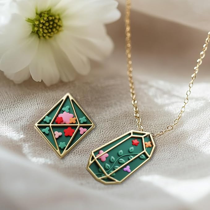 ORIGACH 14 Pcs Terrariums and Cactus Polymer Clay Cutters， Flower House Design Clay Cutters for Polymer Clay Jewelry Earrings with a Clear Storage Box