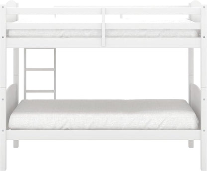 Hillsdale Alexis Contemporary Wood Arch Twin Over Twin Size Bunk Bed, White