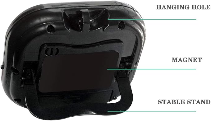 2 Pack Digital Kitchen Timer Big LCD Screen Loud Alarm Strong Magnetic Back and Stand Minute Seconds Count Up Countdown and Simple Operation for Homework Game Exercise Kids Cooking Timers (Black+Red)