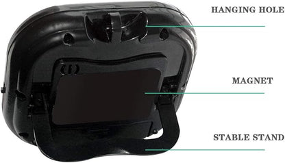 2 Pack Digital Kitchen Timer Big LCD Screen Loud Alarm Strong Magnetic Back and Stand Minute Seconds Count Up Countdown and Simple Operation for Homework Game Exercise Kids Cooking Timers (Black+Red)