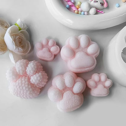 Portable Sturdy Silicone Cats Paws Squeeze Mold Set Craft Supplies for Kids Creativity and Home Decoration Enhancement