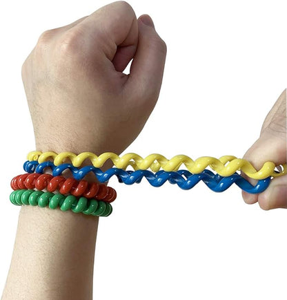 Sensory Bracelets for Autism, ADHD, SPD – Stretchy Coil Bracelets for Special Needs (8 Pack)