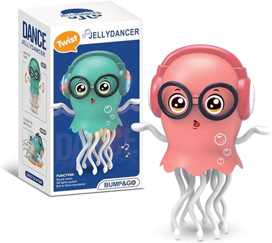 Dancing Jellydancer Baby Toy, Crawling Jellydancer Tummy Time Toy, Fidget Toy Magic Loud Music Crawling Toys for 3 4 5 6 7 8 Year Old Girl Kids Boy Birthday Gifts, Easter Gifts