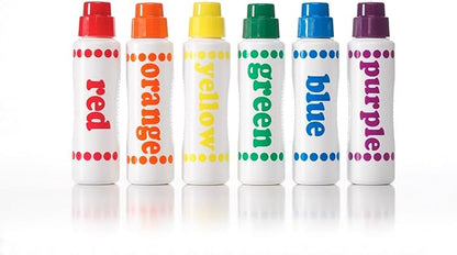 Do A Dot Art! Markers 6-Pack Rainbow Washable Paint Markers, The Original Dot Marker, Activity Craft Coloring Supplies for Kids and Toddlers, Made in the USA