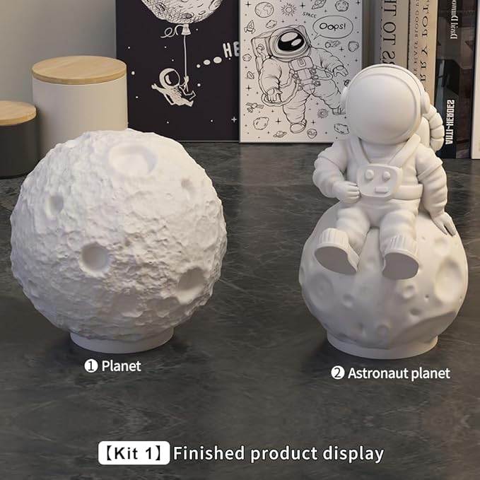 Space Planet Resin Molds Silicone，【12-piece Set】 Epoxy Resin Space Astronaut Silicone molds,3D Resin Spaceballs Molds, Small Rocket Silicone Model, Space Rabbit DIY Gift Sets for Teens (【Kit 5】)