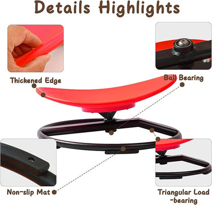 Kids Sensory Chair for Autism Kids Swivel Chair, Sensory Spin Chair Seat Improve Physical Coordination Wobble Chair for Kids Sit and Spin Relief of Motion Sickness