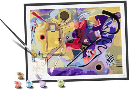 Ravensburger Kandinsky: Yellow-Red-Blue Paint by Numbers Kit for Adults - 23650 - Painting Arts and Crafts for Ages 14 and Up