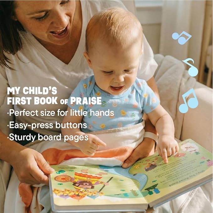 Bible Heroes Christian Sound Books for Kids - 6 Bible Songs for Toddlers – Christian Gifts for Kids - Baby Bible for Baptism, Christening, Dedication Gifts, Sunday School, Preschool Homeschool