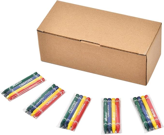 Madisi Crayons Bulk Pack, Regular Size, 4 Colors, 60 Packs, 240 Count
